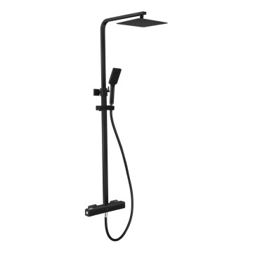 Conjunto de ducha con grifo termostático NAESBY, negro mate