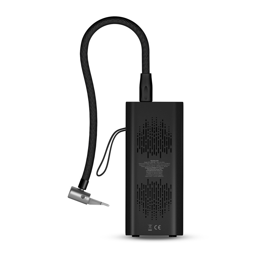 CONNECT IT CFF-4500-BK - Compresor digital de bolsillo AirFlow 80W/6000 mAh negro