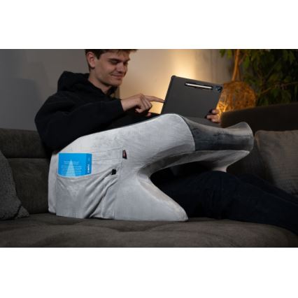 CONNECT IT CFH-1020-GY - Cojín ergonómico ErgoWork para lectura y trabajo, gris/blanco