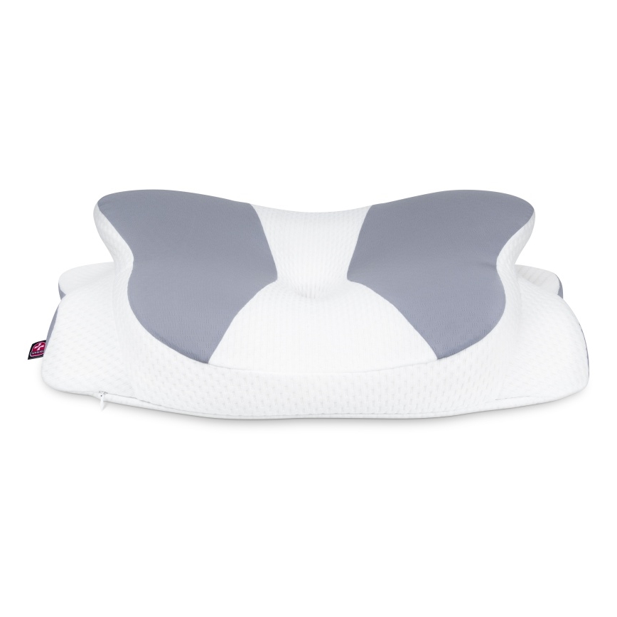 CONNECT IT CFH-6032-WH - Almohada anatómica Gemini blanca/gris