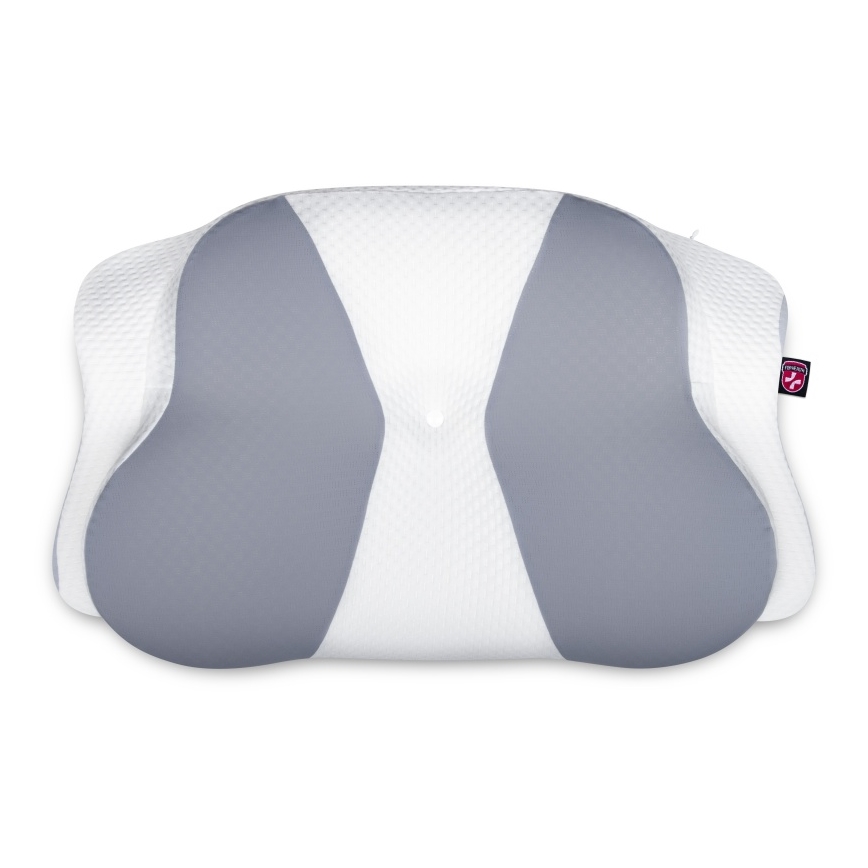CONNECT IT CFH-6032-WH - Almohada anatómica Gemini blanca/gris