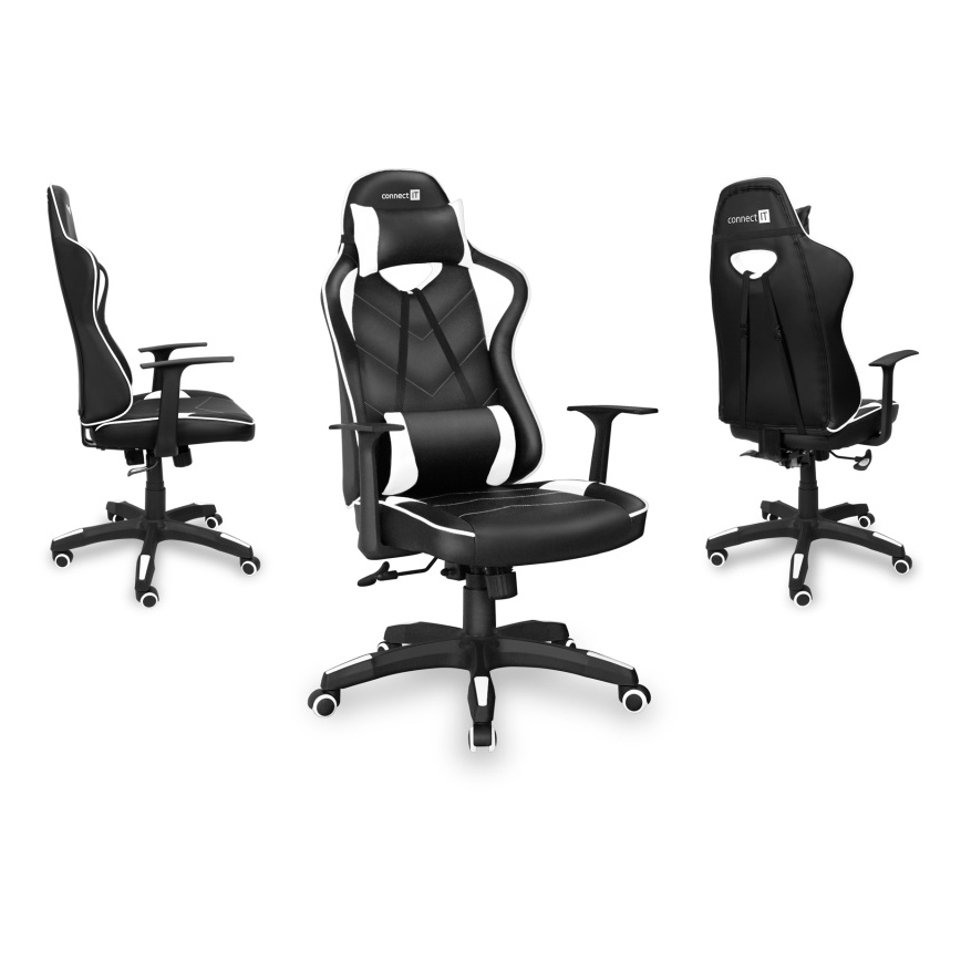 CONNECT IT CGC-0700-WH - Silla gaming LeMans Pro negra/blanca