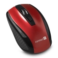 CONNECT IT CI-1224 - Ratón inalámbrico 800/1200/1600 DPI, 2x AAA, negro/rojo