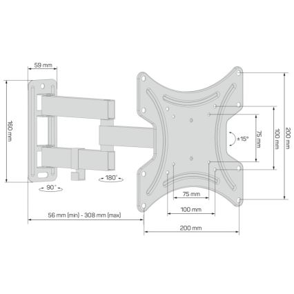 CONNECT IT CMH-2012-BK - Soporte de pared para TV de 13 a 37” negro