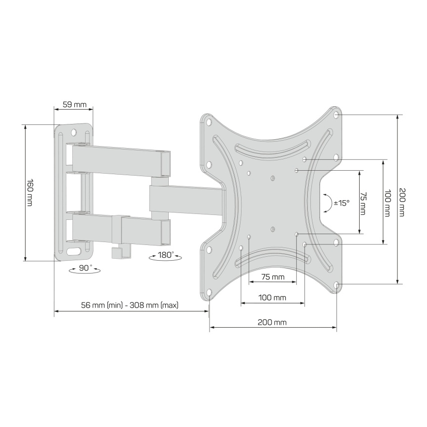 CONNECT IT CMH-2012-BK - Soporte de pared para TV de 13 a 37” negro