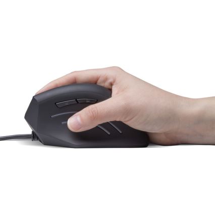 CONNECT IT CMO-2500-BK - Ratón ergonómico alámbrico Verti Wire 1000/1600 DPI negro