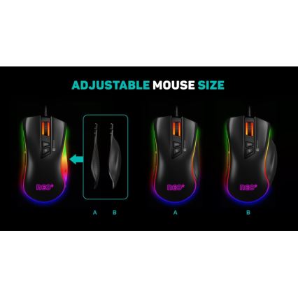 CONNECT IT CMO-3591-BK - Ratón gaming con cable LED RGB 500-7200 DPI negro