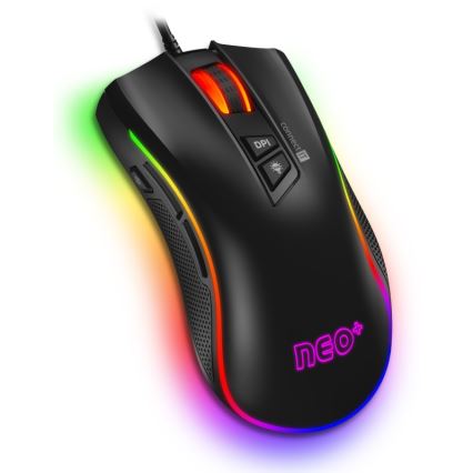 CONNECT IT CMO-3591-BK - Ratón gaming con cable LED RGB 500-7200 DPI negro