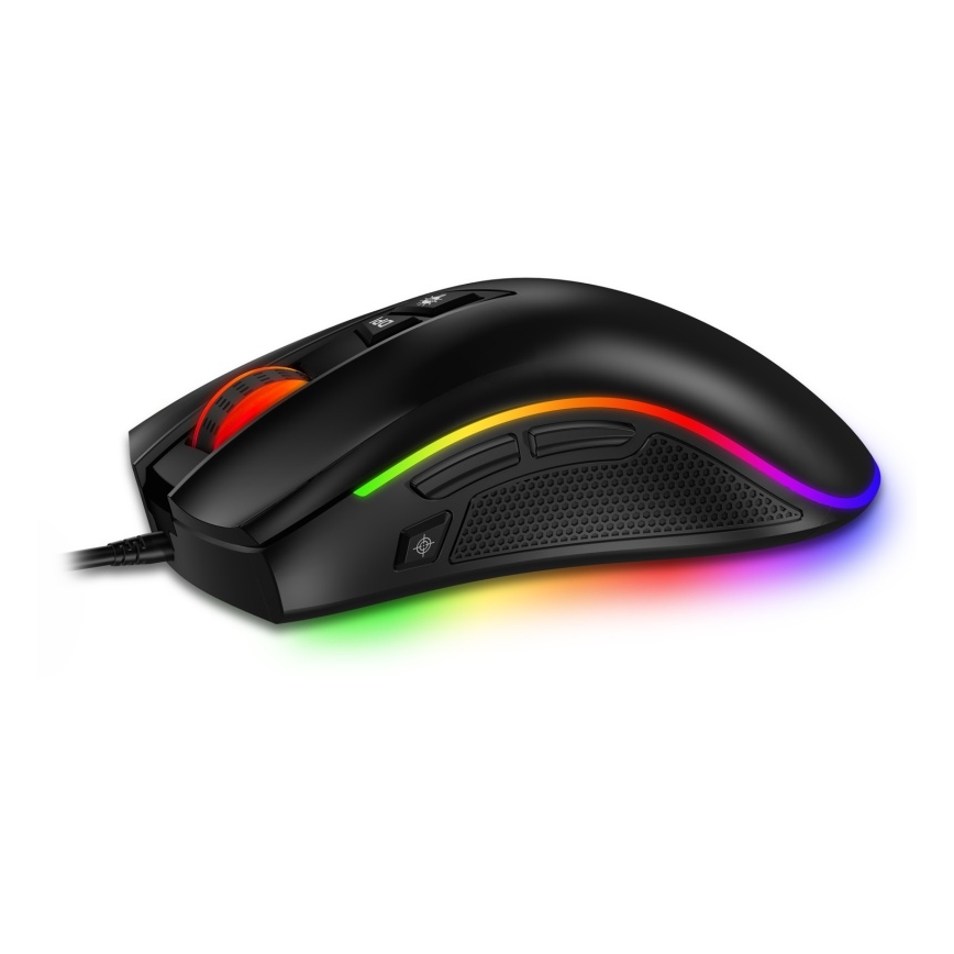 CONNECT IT CMO-3591-BK - Ratón gaming con cable LED RGB 500-7200 DPI negro
