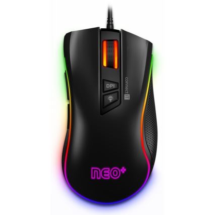 CONNECT IT CMO-3591-BK - Ratón gaming con cable LED RGB 500-7200 DPI negro