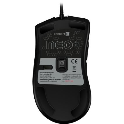 CONNECT IT CMO-3591-BK - Ratón gaming con cable LED RGB 500-7200 DPI negro