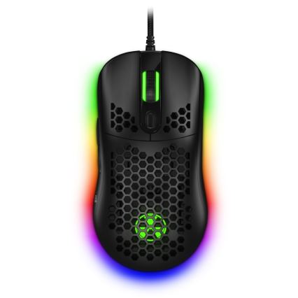 CONNECT IT CMO-5511-BK - Ratón gaming con cable LED RGB 200-12800 DPI negro