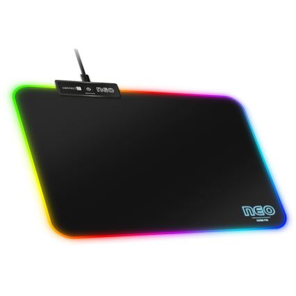 CONNECT IT CMP-3100-SM - Alfombrilla de juego LED RGB para ratón 32x24,5 cm negra