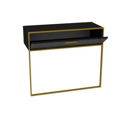 Consola de pared POLKA 76,8x90 cm dorada/negra