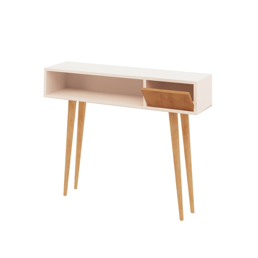 Consola KIOGI 94x100 cm blanca/beige