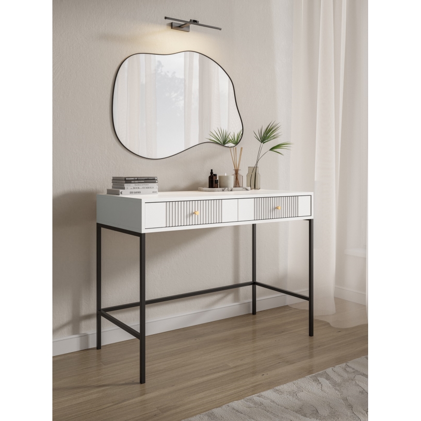 Consola LUE 104x50 cm blanco/negro