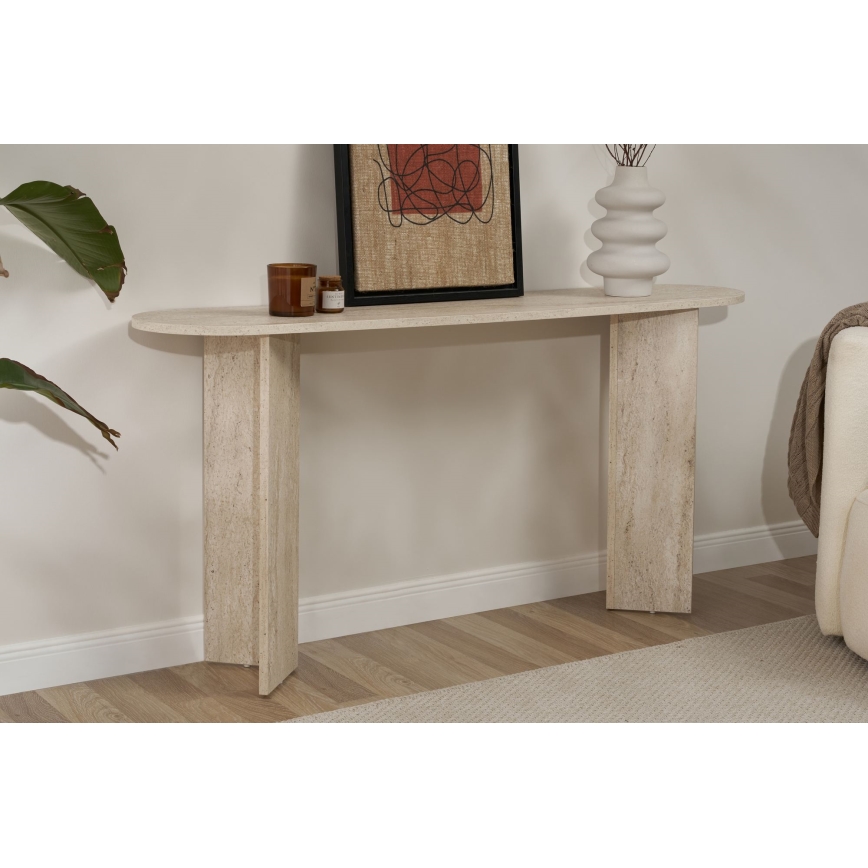 Consola MESA 150x35 cm travertino