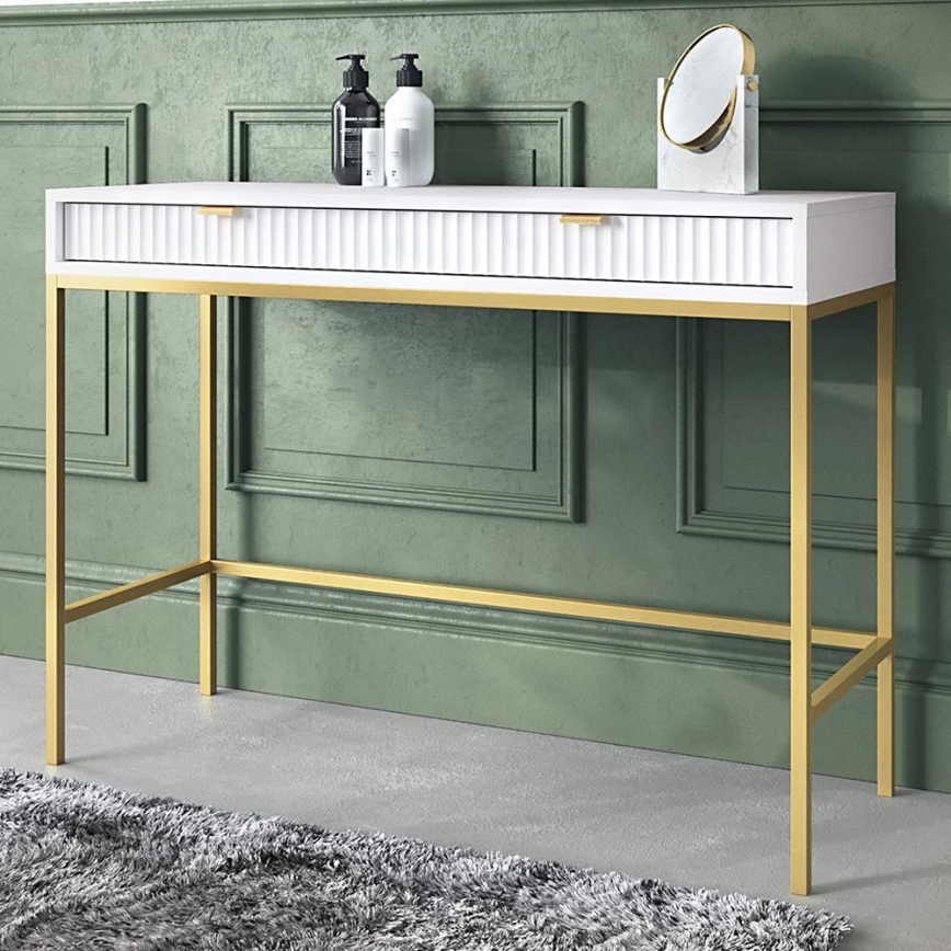 Consola NOVA 77x104 cm blanca/dorada
