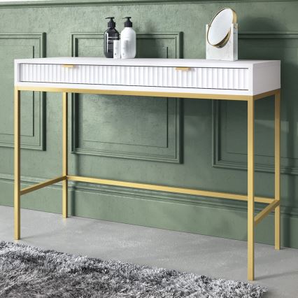 Consola NOVA 77x104 cm blanca/dorada