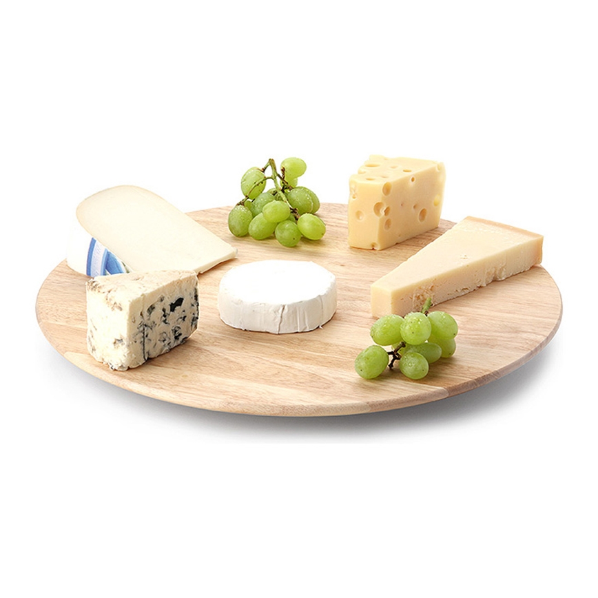 Continenta C3014 - Bandeja giratoria 40x3,5 cm madera de caucho