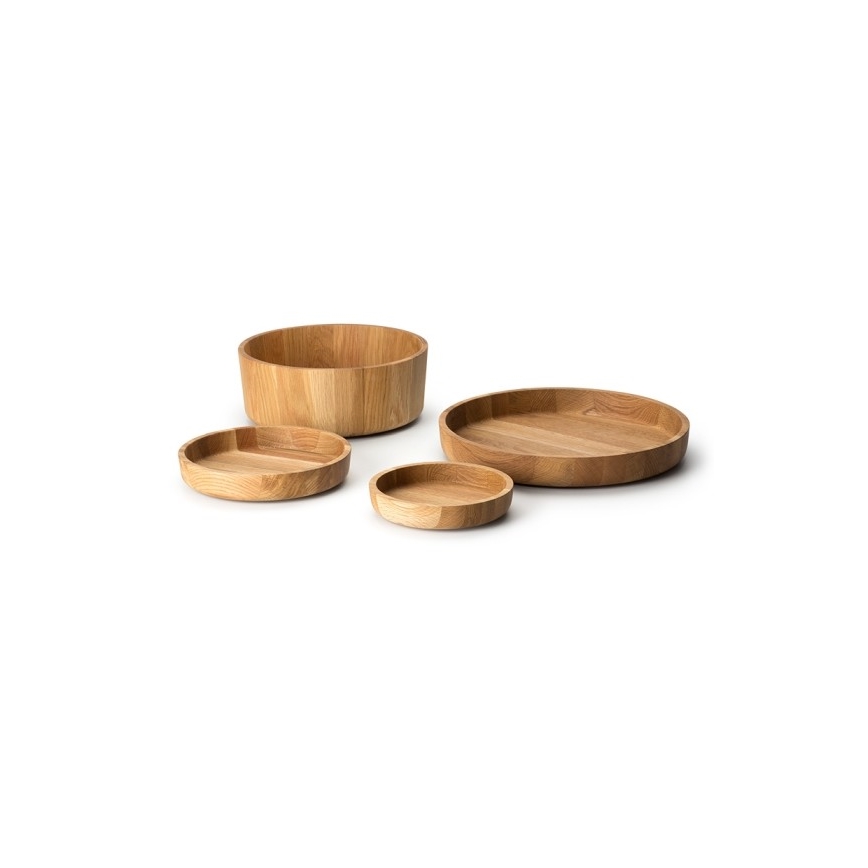 Continenta C4134 - Cuenco de madera 25x4,8 cm roble