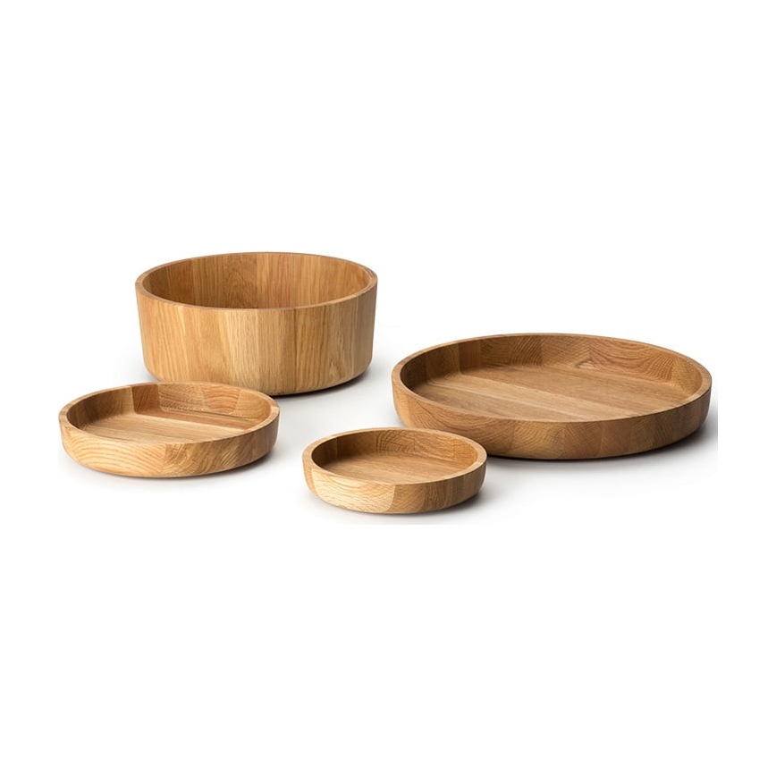 Continenta C4135 - Cuenco de madera 38x5,4 cm roble