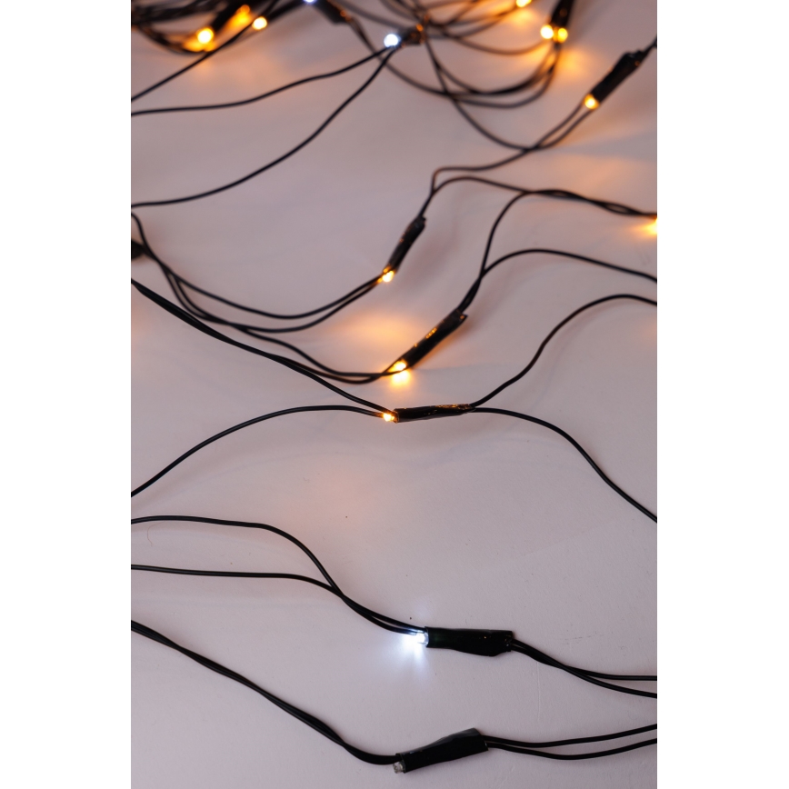Cortina LED para exterior NET 240xLED/7,2W/230V 1,5x2 m IP44 blanco cálido