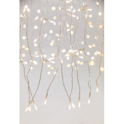 Cortina LED regulable para exteriores CURTAIN 360xLED/8,4W/230V 2x2 m IP44 blanco cálido + control remoto
