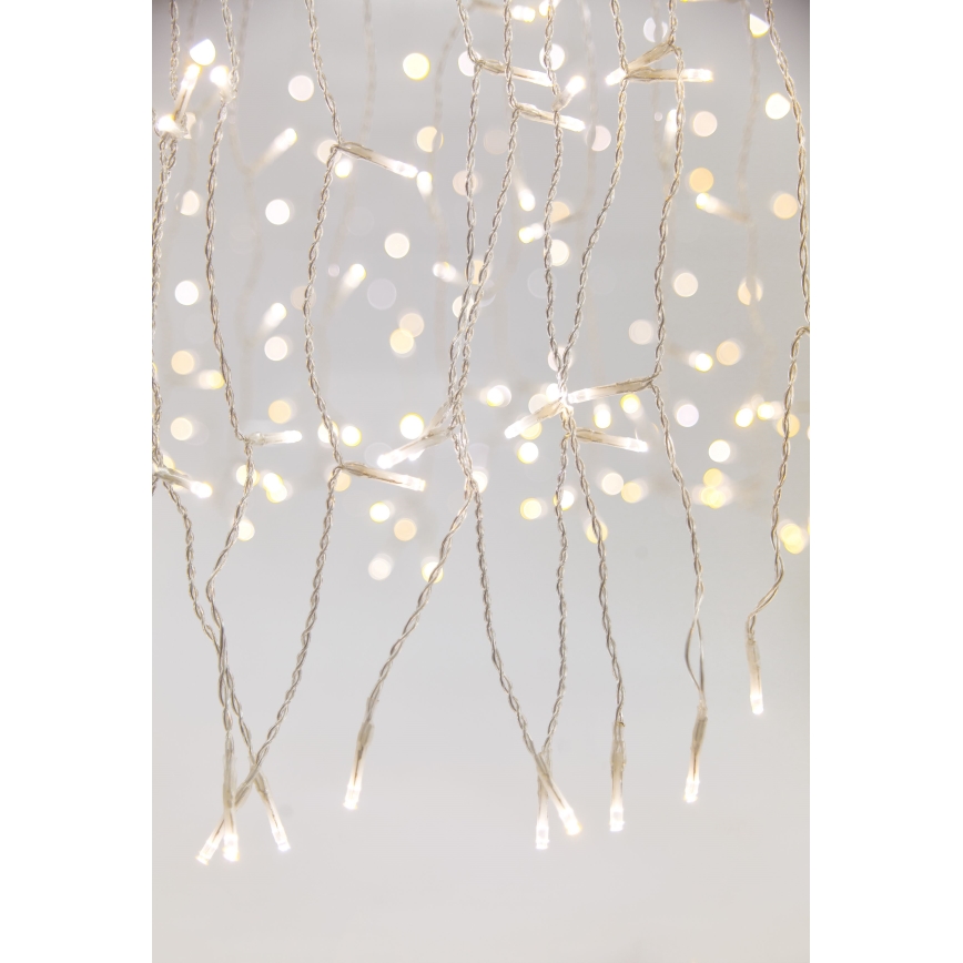 Cortina LED regulable para exteriores CURTAIN 360xLED/8,4W/230V 2x2 m IP44 blanco cálido + control remoto