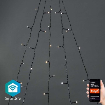 Cortina navideña LED para exterior 200xLED/8 funciones 5x4m IP65 Wi-Fi Tuya blanco cálido a frío