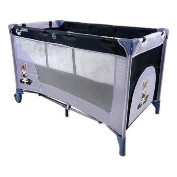 COSING - Cuna de viaje ajustable ADAM Zebra Grey