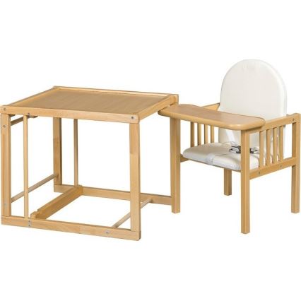 COSING - Silla de comedor infantil 2 en 1 Viktoria haya/blanco