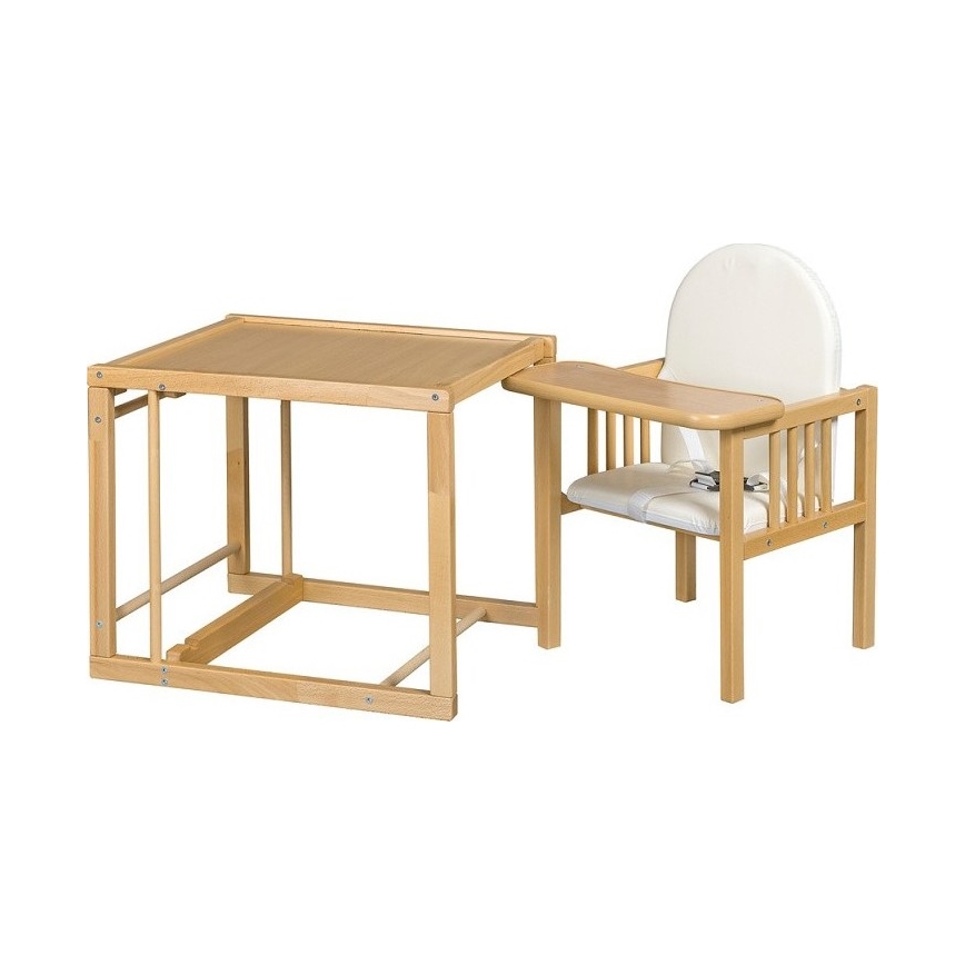 COSING - Silla de comedor infantil 2 en 1 Viktoria haya/blanco