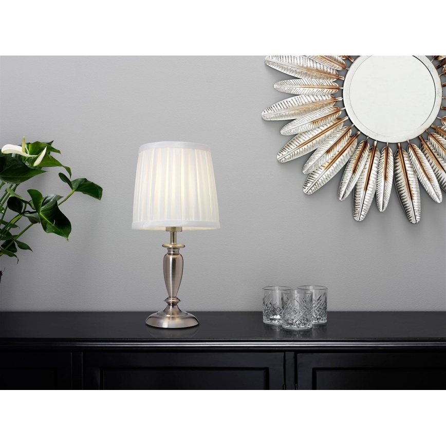 Cottex - Lámpara de mesa INEB 1xE14/40W/230V plateada