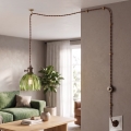 Cottex - Lámpara colgante con cable para enchufe NORA 1xE14/5W/230V verde