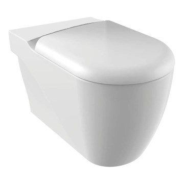 Creavit - Inodoro combinado GRANDE XL, desagüe inferior/trasero, cerámica/blanco