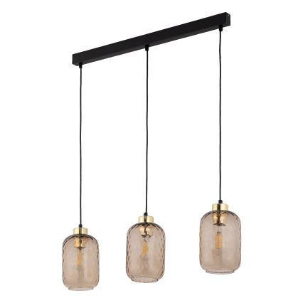 Tulipa de repuesto para lámpara de techo y aplique PESCARA E27, Ø 14 cm, color marrón ahumado