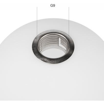 Cristal de repuesto para lámpara de techo ASTRO ANTONIO G9, Ø 12 cm