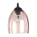 Cristal de repuesto para lámpara de techo E27, diámetro 17 cm, beige ahumado