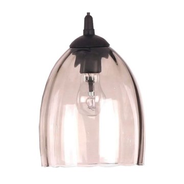 Cristal de repuesto para lámpara de techo E27, diámetro 17 cm, beige ahumado