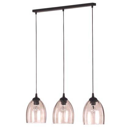 Cristal de repuesto para lámpara de techo E27, diámetro 17 cm, beige ahumado