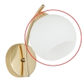 Cristal de repuesto para lámpara de techo y aplique AMOS E27, diámetro 13 cm, blanco