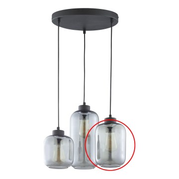 Cristal de repuesto para lámpara GRAFIT E27, Ø 14 cm, gris ahumado