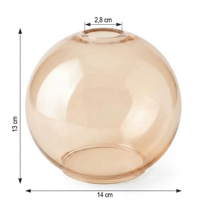 Cristal de repuesto POBO Ø 14 cm beige ahumado