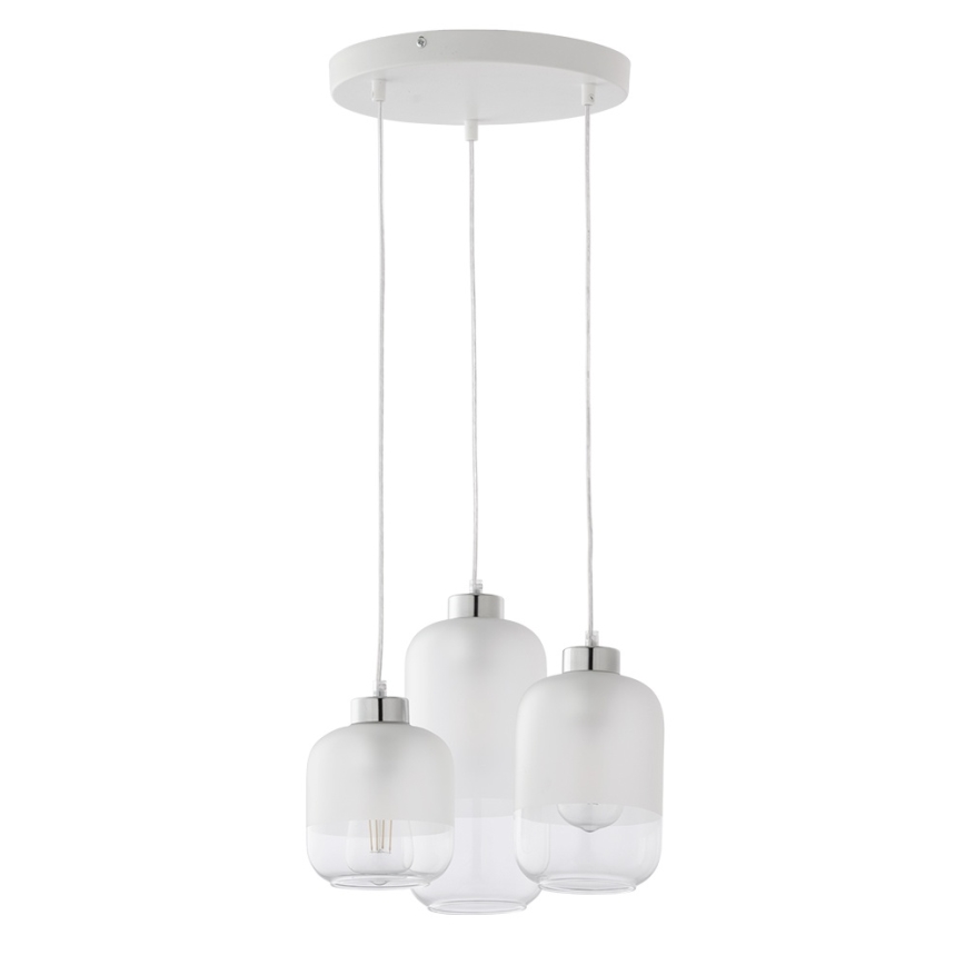 Cúpula de cristal de repuesto para lámpara MARCO E27, Ø 14 cm, blanca/transparente