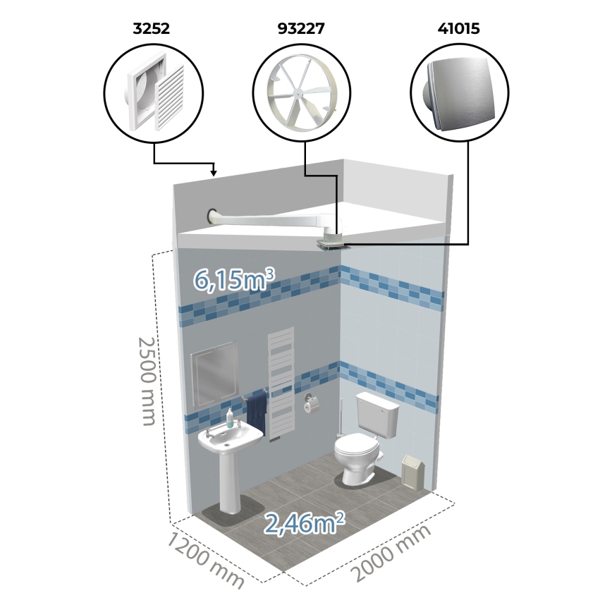 Dalap 41016 - Ventilador axial con temporizador 100 BFAZ 16W/230V