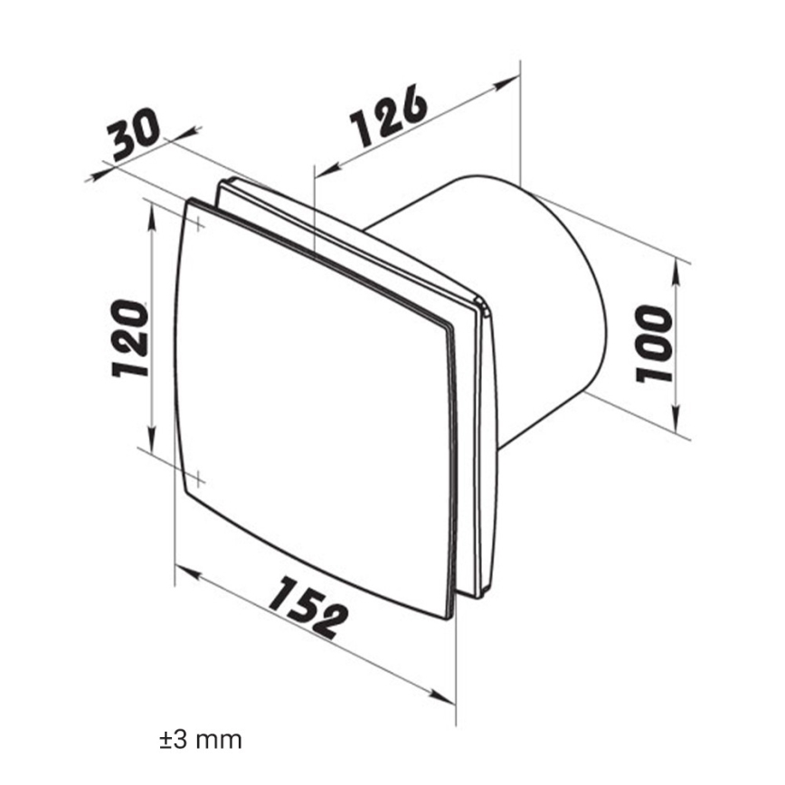 Dalap 41016 - Ventilador axial con temporizador 100 BFAZ 16W/230V