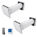 Dalap 55561 - Juego de 2 recuperadores de aire para habitación ZEPHIR SIMPLE DOUBLE 7,61W/230V