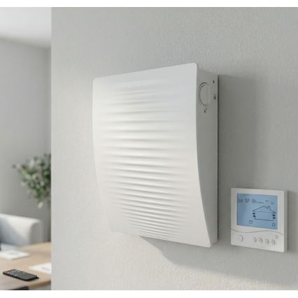 Dalap 55561 - Juego de 2 recuperadores de aire para habitación ZEPHIR SIMPLE DOUBLE 7,61W/230V
