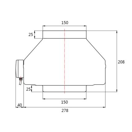 Dalap 8130 - Ventilador radial para conductos TURBINE M 150 100W/230V